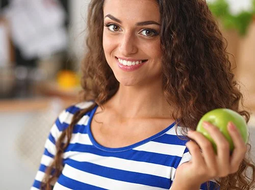 Healthy snacks gives us healthy smile