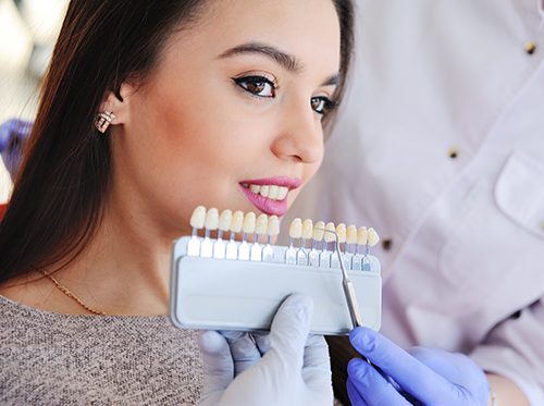 Woman visiting dentist
